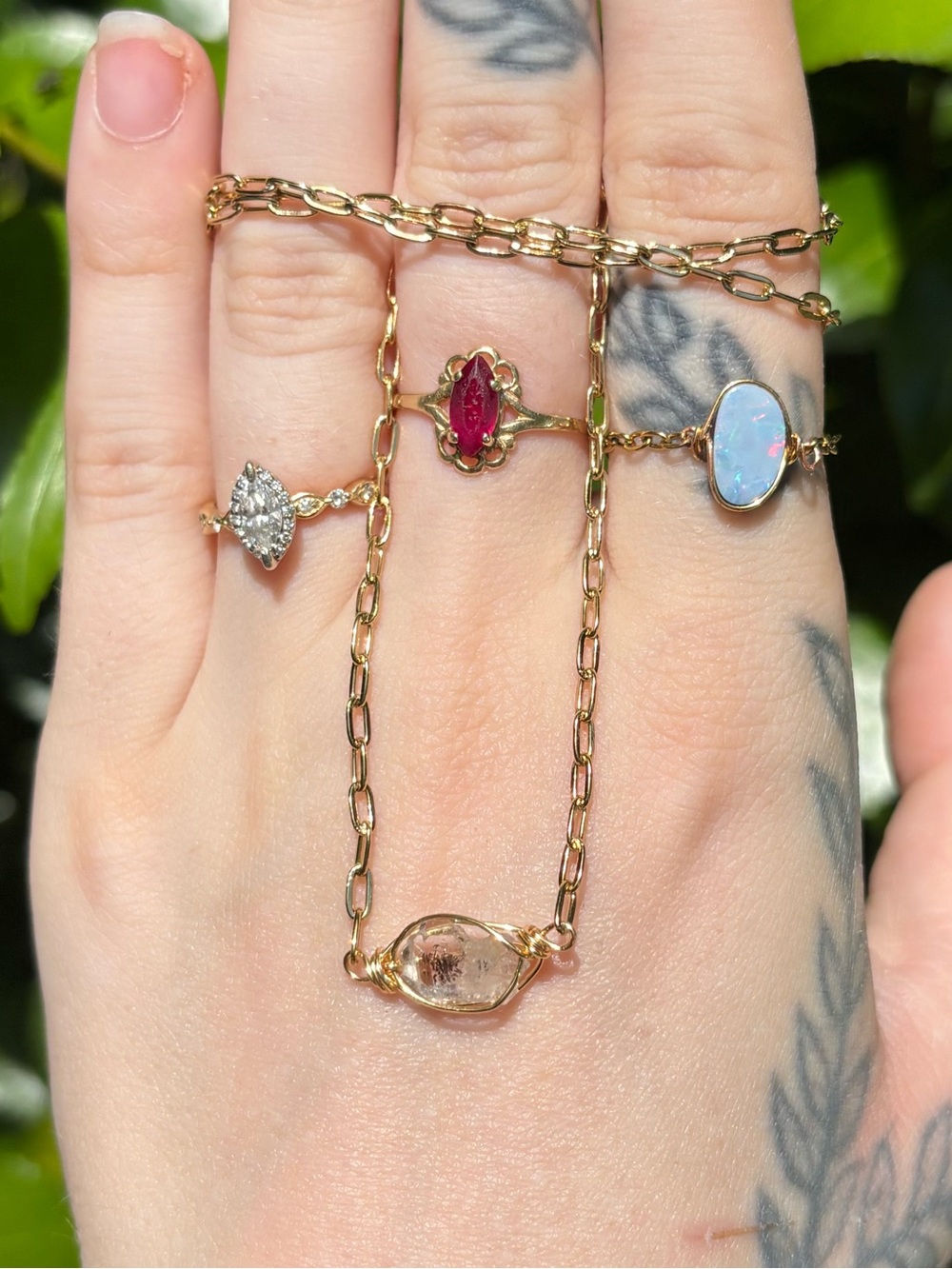 Herk diamond built in necklace